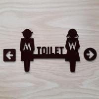 ราคา ป้ายห้องน้ำ ชาย หญิง อะครีลิคเลเซอร์ พร้อมลูกศร จัดรูปแบบเองได้ (4667100543)