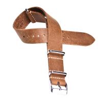ราคา BEAFIRY Nato Watch Band 18mm 20mm 22mm Calfskin Leather Strap Watchband for Men Women huawei samsung Black Blue Red tan green (16413574424)