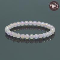 ราคา อาเป่า หินออร่าควอตซ์ สีชมพู Pink Aura Quartz เคลือบสี ขนาด 6 มิล คัดหิน หินเคลียร์ควอตซ์ หินคริสตัลควอตซ์ กำไลหินสี กำไลหินนำโชค หินสีรุ้ง (1361388172)