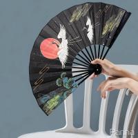 ราคา พัด นกเขียนบนท้องฟ้าเหนือเมฆ พัดจีน ขนาดใหญ่13นิ้ว พัดจีนโบราณ สีดำผ้าไหม พัดลมมือพกพา พัดลมพกพา ตกแต่งบ้าน (15313114461)