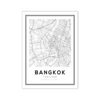 ราคา โปสเตอร์แผนที่เมืองไทยกรุงเทพมหานครการเดินทางเส้นขอบฟ้าศิลปะผนังสมัยใหม่ภาพพิมพ์ภาพตกแต่งบ้านของขวัญขึ้นบ้านใหมผ้าใบวาดภาพ (20289831229)