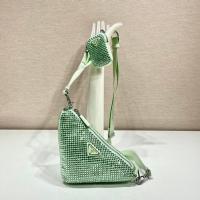 ราคา Prada Triangle satin mini bag with crystals shoulder bags (21228361467)