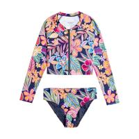 ราคา ROXY เสื้อว่ายน้ำรัชการ์ดแขนยาวแบบครอปสำหรับเด็กผู้หญิง 7 16 ปี Paradise Trip Cropped Long Sleeve Rashguard 233 ERGWR03363 BSP6 (21064114379)