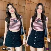 ราคา TW19363 กางเกงกระโปรงแต่งกระดุมหน้า (20916949713)