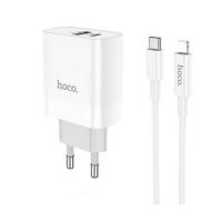 ราคา หัวชาร์จไว ที่ชาร์จไว Hoco รุ่น C80A plus ชุด PD มี2พอร์ต Type C USB A ชาร์จไว PD 20W QC3 0 พร้อมสายชาร์จ Type C to IP ยาว1m ส่งไว (19197666635)