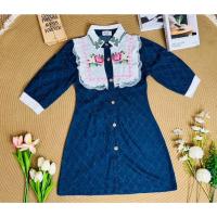 ราคา mini dress เดรสแขนยาว งานผ้ายีนส์ตกแต่งด้วยลูกไม้ งานไฮโซมากกแม่ งานป้าย HEAHA (20630913968)