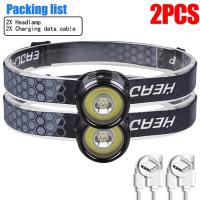 ราคา 4ใน1ไฟหน้า LED อเนกประสงค์ขนาดเล็ก USB C ไฟฉายหัวชาร์จได้พร้อมแม่เหล็กแรงสูงไฟคลิปหนีบสำหรับตกปลาตั้งแคมป์ (21170497383)