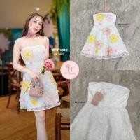 ราคา งานป้าย BT Studio เดรสสั้นเกาะอกผ้าลูกไม้ปักลายดอกไม้ 3D แน่น ๆ ทั้งชุดช่วงอกเสริมฟองน้ำช่วงกระโปรงบานออกเล็กน้อยงานสวย น่ารักก ดูแพงงจ้าา (20026721996)