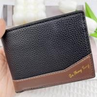 ราคา กระเป๋าสตางค์ใบสั้นผู้ชาย2023กระเป๋าสตางค์ไม่มีลายใหม่คลิปหนังเยาวชนบางอเนกประสงค์สำหรับผู้ชายคลิปบัตรหลายใบกระเป๋าเอกสารแบบไม่มีกระเป๋าเงินคลิปหนังสั้น (20164052108)