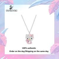 ราคา Swarovski Hello Kitty Pink Pink Cat Cat Heart Heart Hug สร้อยคอแฟชั่นของผู้หญิง S925 เงินสเตอร์ลิง ของขวัญวันวาเลนไทน์ของขวัญวันเกิด (20729313686)