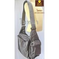 ราคา กระเป๋าสะพายข้างผ้าร่ม สีน้ำตาลเข้ม ย่ามพระผ้าร่ม เกรดเอ (17096827512)