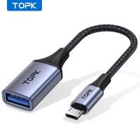 ราคา TOPK A10 Micro to USB Adapter OTG Cable Type C Male to USB 2 0 Female Cable Adapter for Samsung S6 Tablet Android USB 2 0 (19099777465)