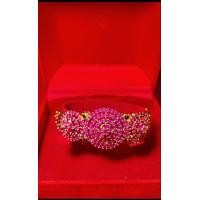 ราคา กำไลข้อมือ ทับทิมหนามเตย ชู แบบ 3 ช่อ (20466097037)