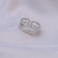 ราคา GLAMOR แหวนเงินแท้ Double Chain แหวนเงินแท้ๆ100 ฝังเพชร สีไม่ลอก แหวนเพชร cz แท้ แหวนแฟชั่น แหวนผู้หญิง แหวนเพชรแถว แหวนปรับขนาดได้ (20927640784)