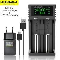 ราคา Liitokala เครื่องชาร์จแบตเตอรี่แบบชาร์จไฟได้ใน Lii 500 Lii S2 Lii PD2 3 7V 18650 18350 18500 21700 26650 1 2V AA AAA NiMH ที่ชาร์จ LiFePO4 LCD (21171041755)