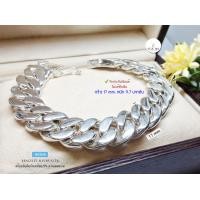 ราคา สร้อยข้อมือเงินแท้92 5 ลายเลสแบน สร้อยกว้าง 17mm หนัก 10 บาทตัน ยาว 8 5 นิ้ว งานไทย (18761069435)