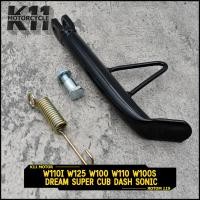 ราคา ขาตั้งเวฟ110i ขาตั้งข้าง w110i w125 w100 w110 w100s dream super cub dash sonic ขาตั้งข้างเดิม ตัวหนา พร้อมสปริง สีดำ (20564649642)