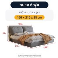 ราคา Elife bed ส่งฟรี เตียงนอนมินิมอล เตียงนอน แนวเกาหลี เตียง5ฟุต เตียง6ฟุต พนักพิงโซฟา เบาะหนา โครงไม้สนแท้ (21070069021)