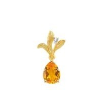 ราคา PRIMA จี้ทองคำ 99 9 ประดับอัญมณี Citrine Diamomd Algae collection 165P0751 18 (21029658406)