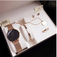 ราคา นาฬิกาข้อมือ นาฬิกาแฟชั่ Daniel Wellington Classic DW watch women Petite 32mm DW00100163 แท้จริง 100 Gift set (21038351617)