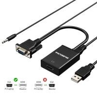 ราคา HDMI ตัวแปลงสัญญาณ VGA TO HDMI with audio full hd มีเสียงด้วย Black (13873376)