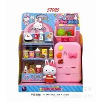 ราคา ตู้เย็นจำลอง ของเล่น pink rabbit ชุดครัว ชุดของเล่นบทบาทสมมุติ ตู้เย็นกระต่าย (19989476121)