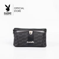 ราคา Playboy กระเป๋าคาดอกคาดเอวผู้ชาย ลิขสิทธิ์แท้ รุ่น ST B234PBM259 BK ดีไซน์คาดเอว PVC ลาย PB สีดำ (21338059713)