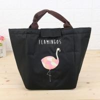 ราคา กระเป๋าผ้า เก็บอุณหภูมิ ลายนกฟามิงโก้ (12546485820)