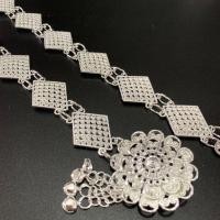 ราคา March jewelry 26 40นิ้วสไตล์ชาติพันธุ์ปรับเข็มขัดเงินโบราณ เข็มขัดเงิน เข็มขัดผู้หญิง เข็มขัดวินเทจ (7392496016)