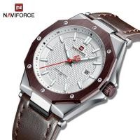 ราคา นาฬิกา NAVIFORCE สำหรับผู้ชายนาฬิกาหนังหลายเหลี่ยมนาฬิกาข้อมือกันน้ำวันที่วันดั้งเดิม9200L ขาตั้งกล้องลำลอง (20902547650)