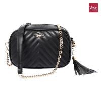 ราคา BSC Bag Luggage กระเป๋าสะพายทรงโบว์ลิ่ง สไตล์ Crossbody สีดำ (20954199594)