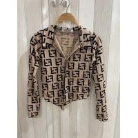 ราคา เสื้อเชิ๊ตซีทรู F e n d i สายฝอ ชุดเที่ยวคาเฟ่ พร้อมส่ง (21076883545)