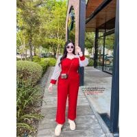 ราคา PLUSSIZE855 ชุดเซทขายาวเจ้านาง เซทขายาวสาวอวบ (20976322796)