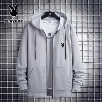 ราคา Playboy Fall Long Sleeve Hoodie Men S Cardigan Sweater Hooded Casual Jacket Black Men S Clothing (15466293288)