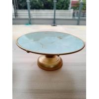 ราคา DT81 7พานลายกระจกหินอ่อนทรงกลมวางขนมฐานสีทอง25ซม P10 1 (19613108000)