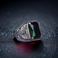 ราคา แหวน แหวนพลอยเพชรพญานาค แหวนผู้ชาย เพชรพญานาค เขียวเหนี่ยวทรัพย์ (21176582157)