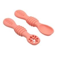 ราคา Infant Spoons Self Feeding 2 Pcs Silicone Baby Feeding Spoons Infant First Stage Rainbow Chew Spoon Set Baby Feeding Supplies BPA Free for sale (16880370318)