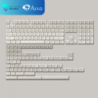 ราคา คีย์แคป AKKO PBT Double Shot Keycap Set Cream MDA profile 282 ปุ่ม PBT Keycaps Set (20728594822)