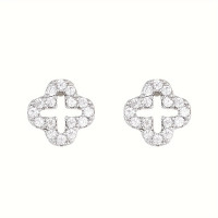 ราคา MIAOYA Fashion Jewelry Shop อเนกประสงค์ ฝังเพทาย Four Leaf Clover Star Studs Earrings For Women S925 เข็มเงิน INS Hot Item (20976164015)