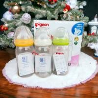 ราคา Pigeon ขวดนม PPสีขาวขุ่น คอกว้าง ขนาด 8 oz 240 ml พร้อมจุกนม Size สินค้าฝาคละสี แพ็ค 3 ขวด (10237924441)