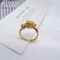 ราคา แหวนปี่เซียะงานทองเหลือง 24k ฟรีไซส์ปรับสายได้ พร้อมส่งในไทย (20814975816)