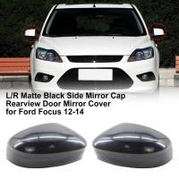 ราคา Gucanou L r ฝาปิดกระจกมองข้างสีดำด้านฝาครอบกระจกมองหลัง BM5117K748AA BM5117K747AA สำหรับ Ford Focus 12 14 (12293256957)