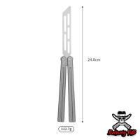 ราคา Balisong มีดบาลิซอง มีดผีเสื้ิอ มีดควง มีดซ้อม ไม่มีคม มีดแรงโน้มถ่วง สำหรับซ้อมควง Aluminum V1 ใบเงิน (21190242420)