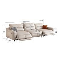 ราคา Oylif โซฟาปรับนอนไฟฟ้า โซฟาหนังแท้ โซฟา2 3 4 ที่นั่ง เฟอร์นิเจอร์ sofa living room KFN2267 (20917000253)
