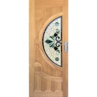 ราคา WOOD OUTLET คลังวัสดุไม้ ประตูไม้เนื้อแข็ง กระจกนิรภัย รุ่น VANDA 08 ขนาด 80x200 cm ราคาต่อบาน ประตูคู่หน้าบ้าน งานไม้ พร้อมกระจกนิรภัย บานสำเร็จ ติดตั้งง่าย ใช้งานได้ยาวนาน solid wood door with tempe