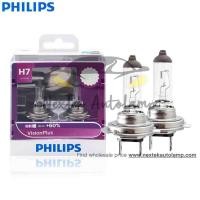 ราคา Philips Vision Plus H1 H3 H4 H7 H11 HB3 HB4 ความสดใสให้กับ 60 ไกลและใกล้หลอดไฟ (3611164173)