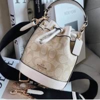 ราคา ของแท้ coach mini Dempsey bucket จีบเล็กสีขาว (16349847793)