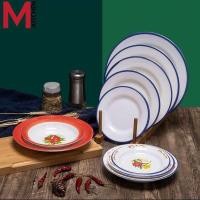 ราคา M KITCHEN จาน จานเคลือบ ชาม ถ้วย สังกะสี โบราณ 1ใบ (21257995994)