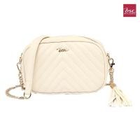 ราคา BSC Bag Luggage กระเป๋าสะพายทรงโบว์ลิ่ง สไตล์ Crossbody สีครีม (20954330055)