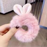 ราคา ยางรัดผมเด็กผญ ยางรัดผมโดนัทติดหูกระต่าย ยางรัดผมประดับขนนุ่ม สีพาสเทล หวาน ยางมัดผม ACFUNY (20742605266)